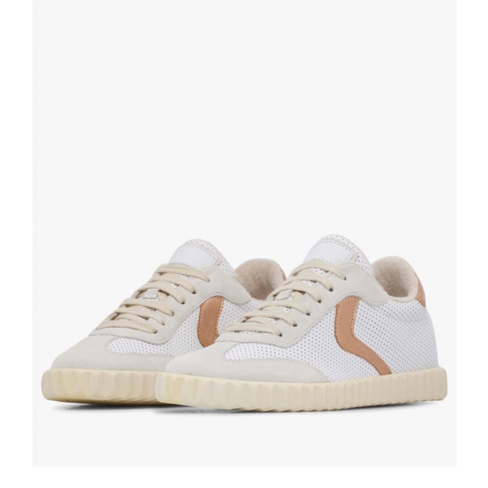 NWT VOILE BLANCHE INES Mesh Suede And Leather Sneakers in Grey-White
